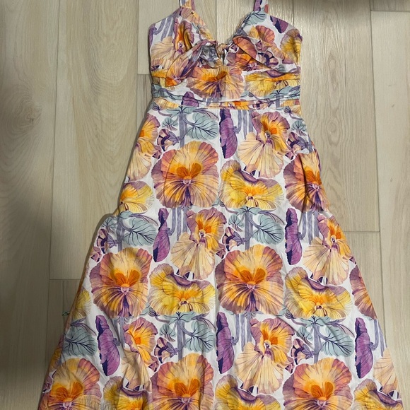 Anthropologie x Cecilia Pettersson tie-front midi dress: - Picture 7 of 10